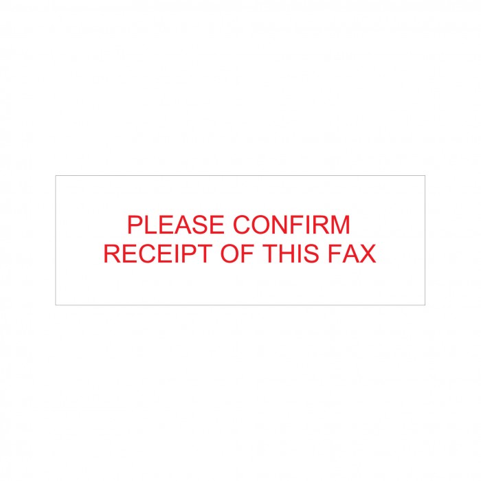 Please Confirm Receipt Of This Fax Stock Stamp 4911/153 38x14mm